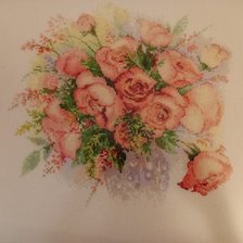 Работа «Пастельные розы»