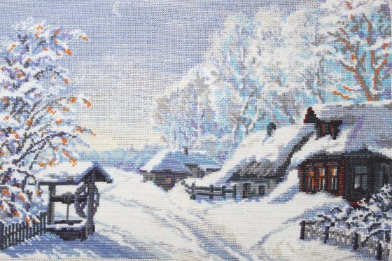 Работа «Зимняя деревня»