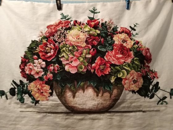 Работа «Букет с гортензией. Сделано своими руками»