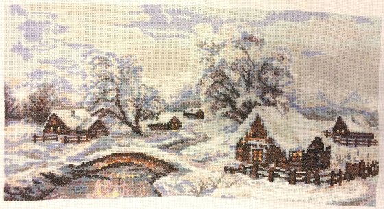 Работа «Зимняя деревня»