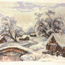 Работа «Зимняя деревня»