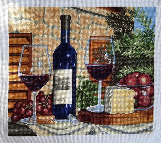 Работа «Бордо ,  Сделай своими руками, 28*35 см, аида 14»