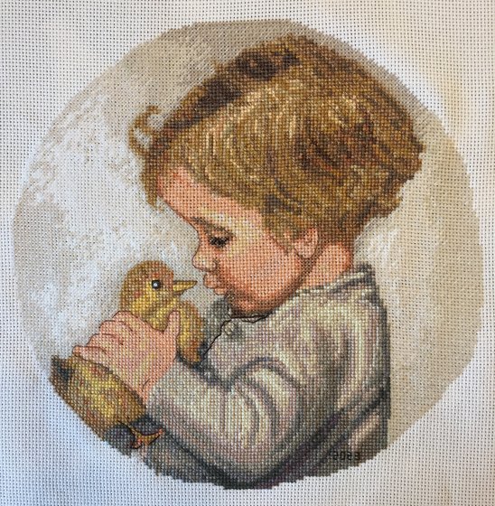 Работа «Мальчик с утёнком. Панна.ДТ-1405.»