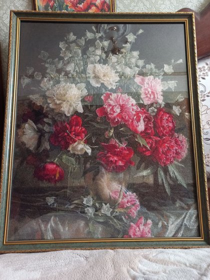 Работа «Пионы от 7 слонников»