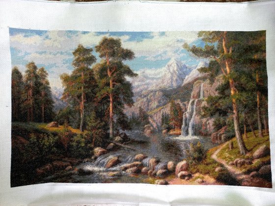 Работа «Озеро у горах»