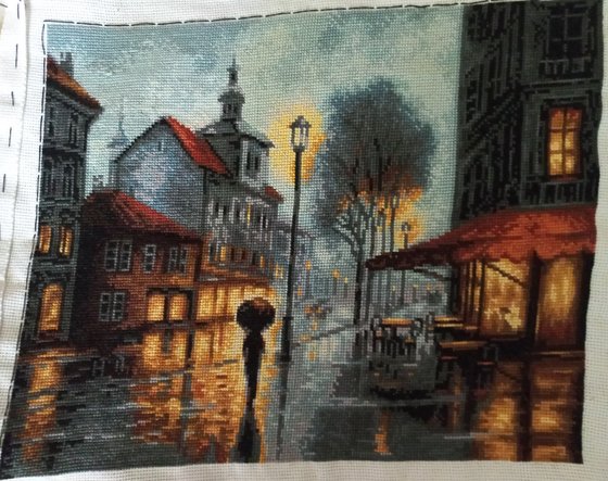 Работа «Прогулка под дождем»