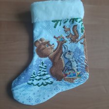 Работа «Новогодний носок. Дизайнер Е. Немшилова»