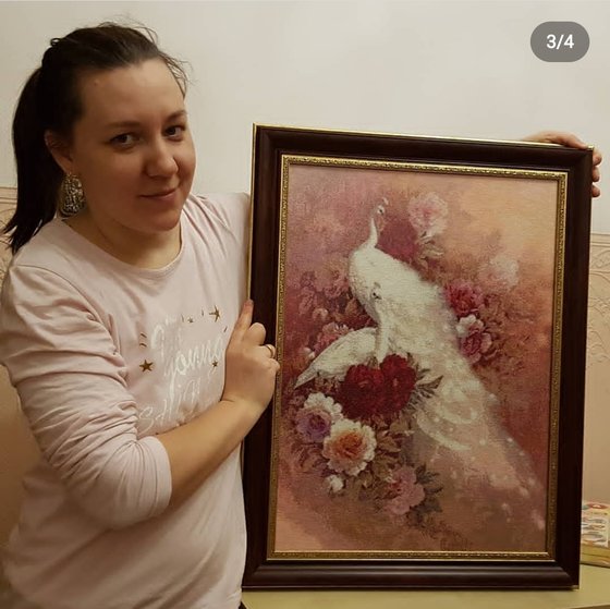 Работа «Белые павлины»