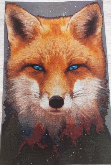 Работа «Осенний лис, Катюшкины крестики»