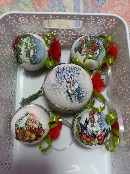 Работа «Елочные игрушки - шарики»