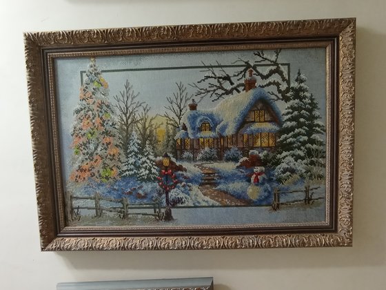 Работа «Зима 40*60см»