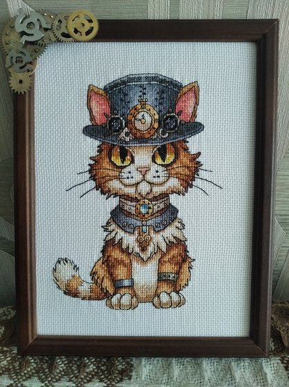 Работа «Котик стимпанк»