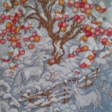 Работа «МП"Студия" "Сказка зимних единорогов".30×24»