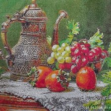 Работа «Натюрморт с хурмой по картине Энн Мортон»