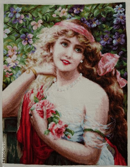 Работа «Девушка с розами от Luca-s»