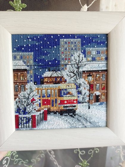 Работа «зимний трамвай от искусницы»