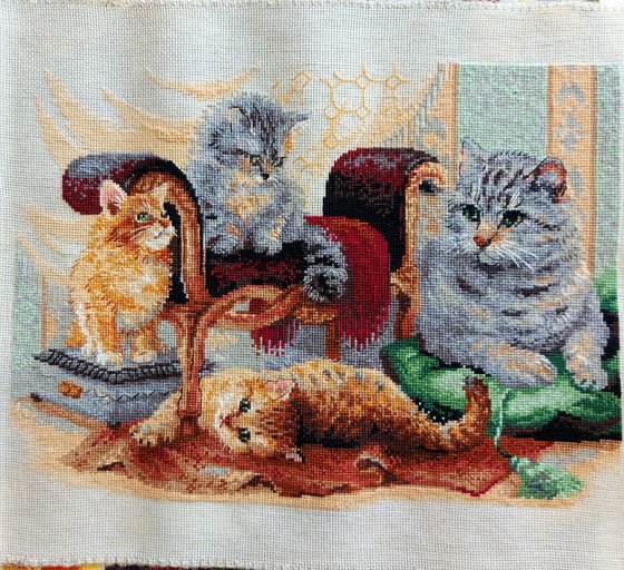 Работа «Кошачья семья»