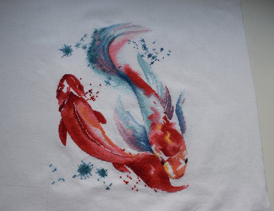 Работа «Японские карпы»