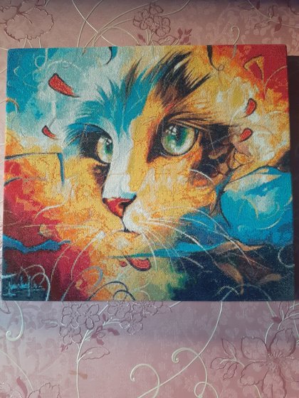 Работа «Радужный котик»