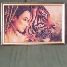 Работа «Девушка с тигром.»