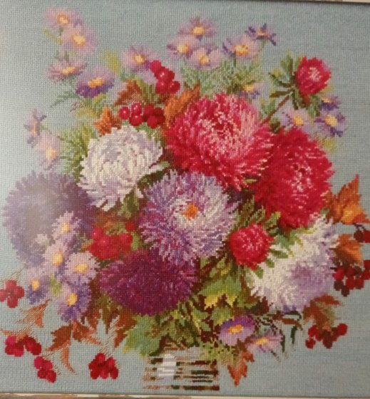 Работа «Букет с астрами»