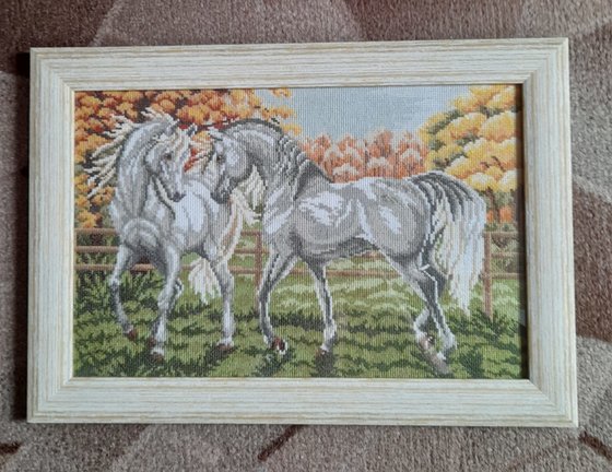 Работа «Вышивка «Чудесные мгновения "Осеннее утро"»»