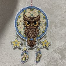 Работа «М.П. Студия. Сова. Ловец снов. Пластиковая канва»