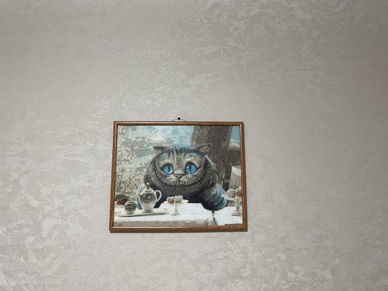 Работа «Чеширский кот. Работа по схеме с сайта crosti.ru»