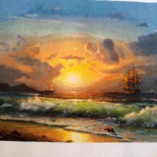 Работа «Закат над морем»