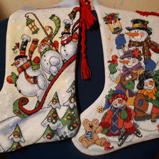Работа «Рождественские сапожки для внучек.»