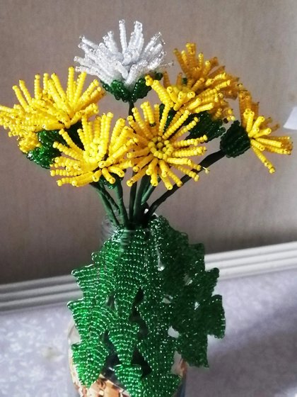 Работа «Желтые ромашки»