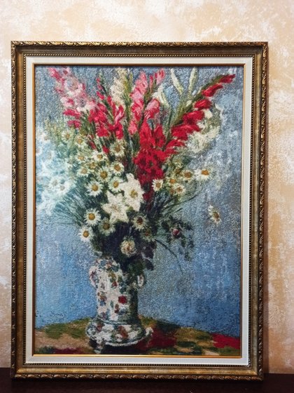 Работа «Букет из гладиолусов, лилий и ромашек, Клод Моне»