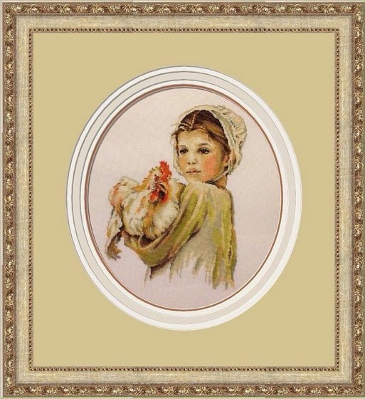 Работа «Девочка с петухом»