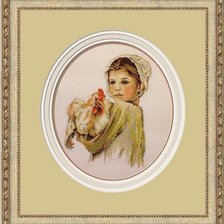 Работа «Девочка с петухом»