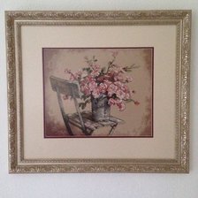 Работа «Розы на белом  стуле»