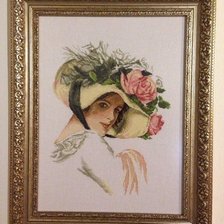 Работа «Девушка в шляпе с розой»