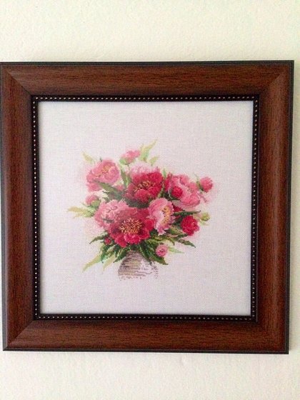 Работа «Акварельные пионы»