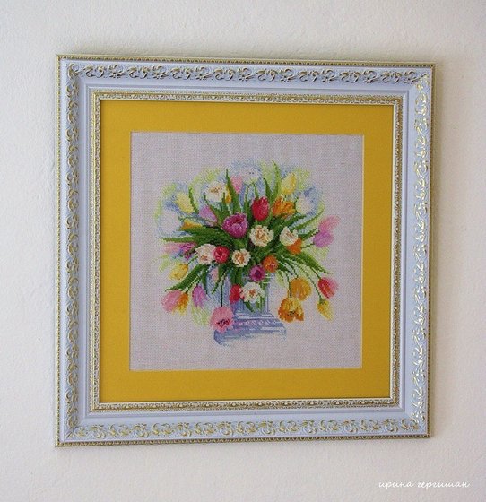 Работа «Акварельные тюльпаны»