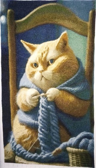 Работа «Кот-вязальщик»