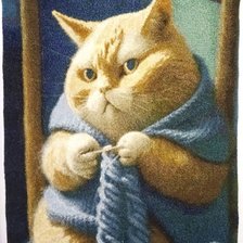 Работа «Кот-вязальщик»