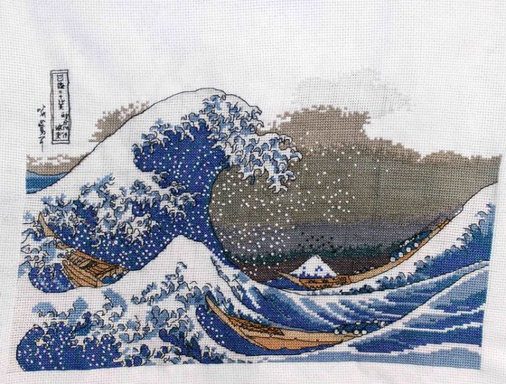Работа «Кацусика Хокусай. Большая волна в Канагаве»