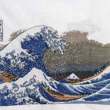 Работа «Кацусика Хокусай. Большая волна в Канагаве»