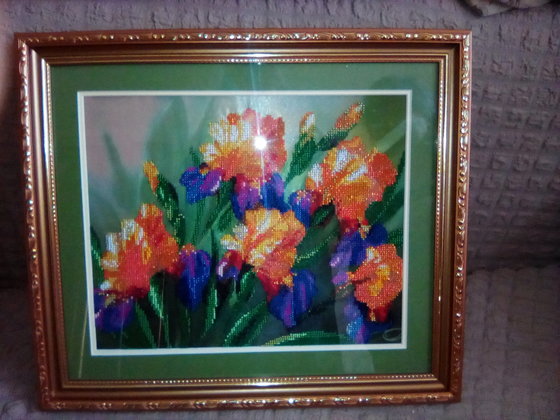 Работа «Ирисы ( бисер)»