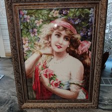 Работа «Luca-s Девушка с розами, оформление»