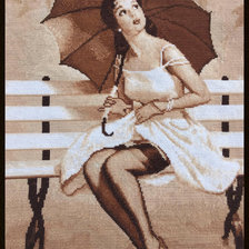 Работа «Девушка с зонтом»