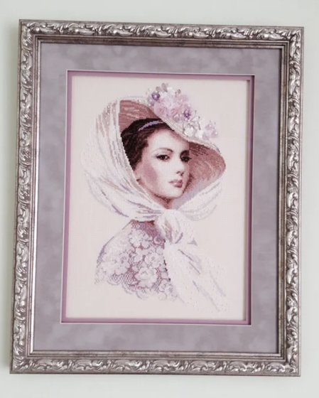 Работа «Девушка в соломенной шляпке, «Сиреневый вечер».»