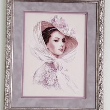 Работа «Девушка в соломенной шляпке, «Сиреневый вечер».»