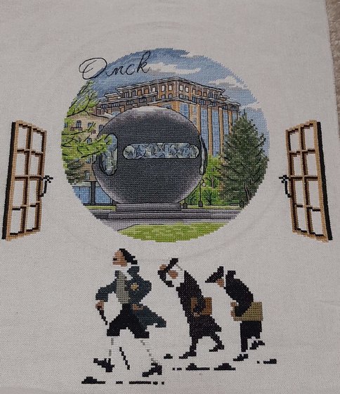 Работа «"Омск". Вышивала по авторским схемам 2-х дизайнеров.»