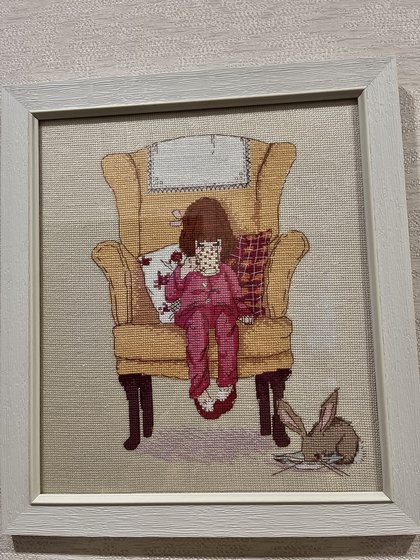 Работа «Девочка и кролик. Belle&Boo. Французская серия вышивок»