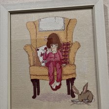 Работа «Девочка и кролик. Belle&Boo. Французская серия вышивок»